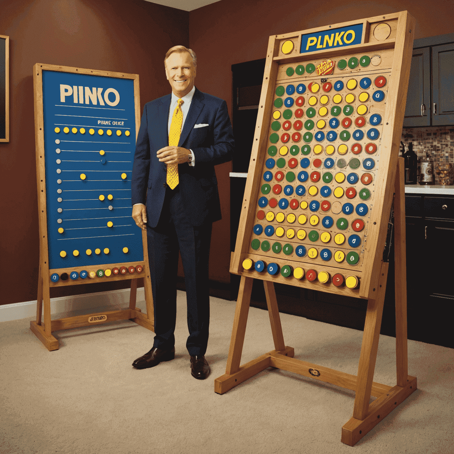 Une image montrant l'évolution du Plinko, du plateau de jeu de The Price is Right aux versions modernes pour la maison.